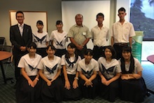 Kelvin Sewake with Japanese ag students